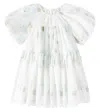 Petite Amalie Embroidered Cotton Dress In White
