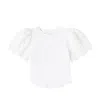 Petite Amalie Embroidered Cotton T-shirt In Weiss