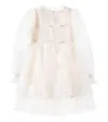 Petite Amalie Embroidered Tulle Dress In White