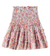 Petite Amalie Floral Tiered Cotton Voile Skirt In Multicoloured