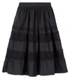Petite Amalie Lace-trimmed Cotton Skirt In Black