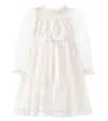 Petite Amalie Lace-trimmed Tulle Dress In White