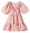 Petite Amalie Ruffled Polka-dot Dress In Pink