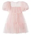 Petite Amalie Tiered Tulle Dress In Pink