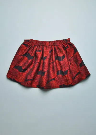 Petite Hailey Kids' Girl's Jacquard Balloon Skirt In Red