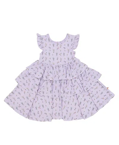 Petite Hailey Girls' Bamboo Ruffle Layered Dress - Little Kid, Big Kid In Multi