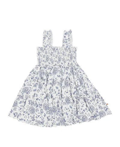 Petite Hailey Girls' Bamboo Ruffle Strap Dress - Little Kid, Big Kid In Multi