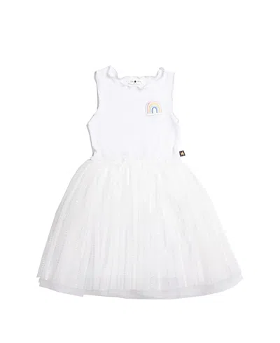 Petite Hailey Girls' Chloe Rainbow Tutu Dress - Little Kid, Big Kid In White