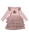 Petite Hailey Girls' Frill Layered Tutu Dress - Little Kid, Big Kid In Pink