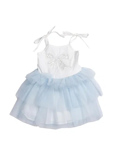 Petite Hailey Girls' Kai Bow Tutu Dress - Little Kid, Big Kid In Blue
