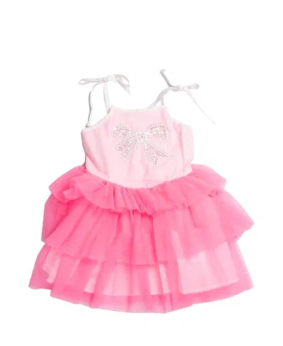 Petite Hailey Girls' Kai Bow Tutu Dress - Little Kid, Big Kid In Pink