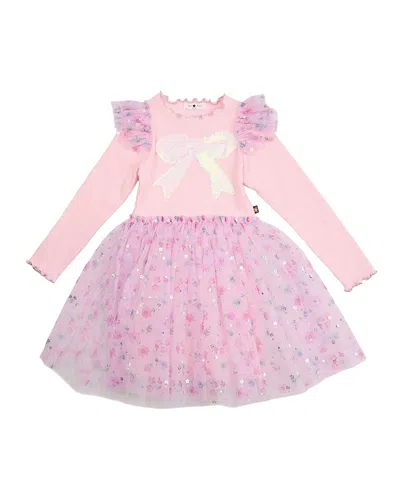 Petite Hailey Girls' Raina Flower Tutu Dress - Little Kid, Big Kid In Multi