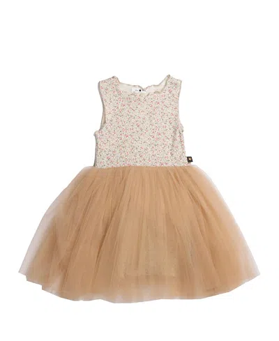 Petite Hailey Girls' Rosie Floral Tutu Dress - Little Kid, Big Kid In Brown