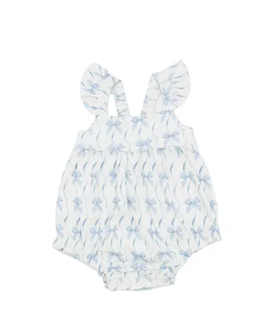 Petite Hailey Girls' Ruffle Bubble Romper - Baby In Blue