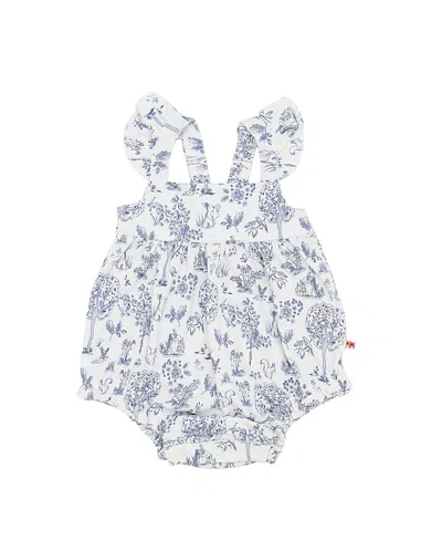 Petite Hailey Girls' Ruffle Bubble Romper - Baby In Blue