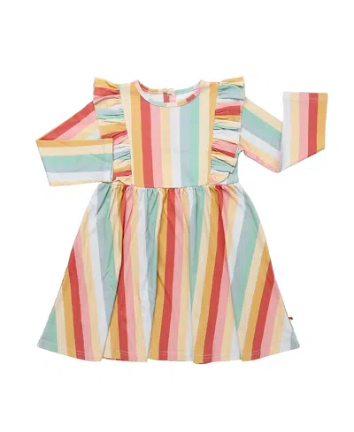 Petite Hailey Girls' Ruffle Long Sleeve Dress - Little Kid, Big Kid In Multi