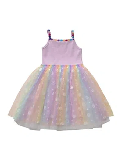 Petite Hailey Girls' Shine Smile Lace Tutu Dress - Baby, Little Kid In Purple