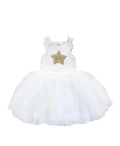 Petite Hailey Girls' Star Tutu Dress - Little Kid, Big Kid In White