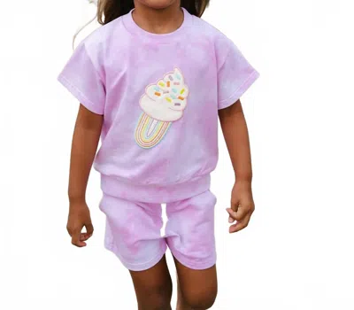 Petite Hailey Kids Ice Cream Set In Pink Violet