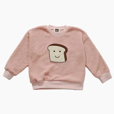 Petite Hailey Kids' Toast Fleece Sweatshirt In Pink