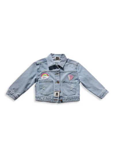 Petite Hailey Babies' Little Girl's Patched Denim Jacket
