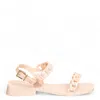 Petite Jolie Kiara Chain Sandal In Nude In Brown