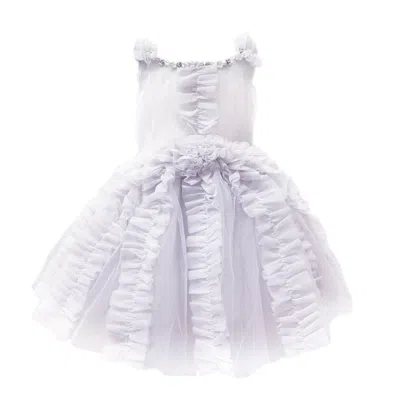 Petite Maison Kids' Ariel Lavender Tulle Dress In Multi