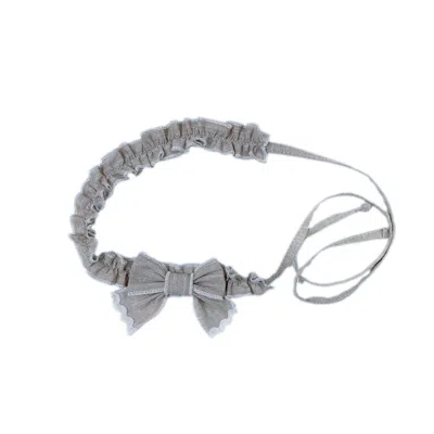 Petite Maison Kids' Ashlyn Linen Hair Sash In Gray