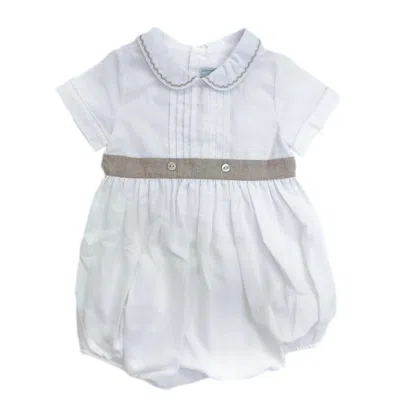 Petite Maison Kids' Ashton Linen Romper In White