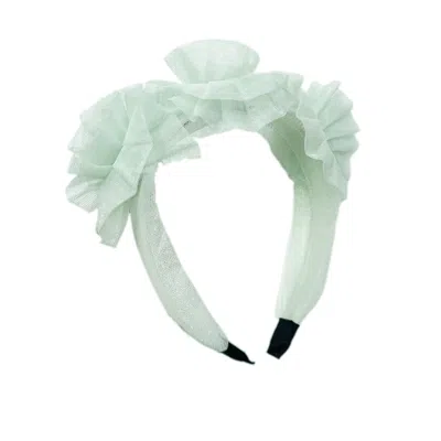 Petite Maison Kids' Francesca Mint Tulle Headband In Green