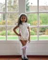 Petite Maison Girl's Butterfly Ceremony Romper In White