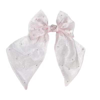 Petite Maison Kids' Juliette Pink Organza Hair Bow