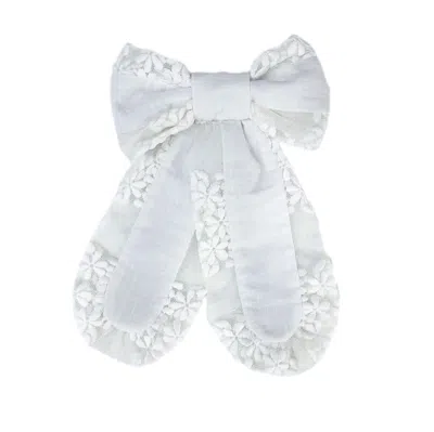 Petite Maison Kids' Katherine Linen Hair Bow In White