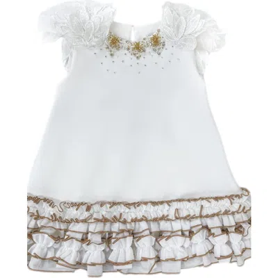 Petite Maison Babies'  Kids Angelina White Feather Wings Dress