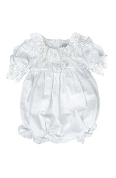 Petite Maison Babies'  Kids Katherine Embroidered Linen Romper In White