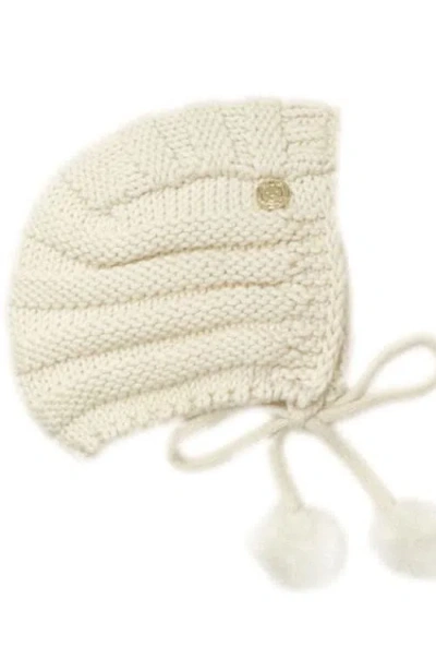 Petite Maison Kids Oatmeal Organic Cotton Knit Bonnet In Neutral
