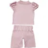 Petite Maison Kids Top And Biker Shorts Set