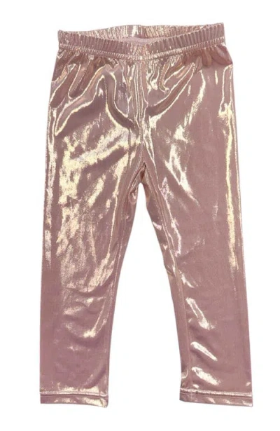 Petite Maison Kids Vegan Metallic Leather Leggings In Multi
