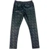Petite Maison Kids Vegan Printed Leather Leggings In Black