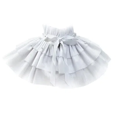Petite Maison Kids' Victorian White Mesh Cape