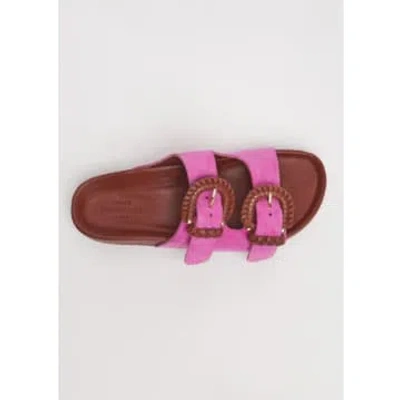 Petite Mendigote Cora Suede Sandals In Pink