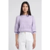 PETITE MENDIGOTE KNITTED MILEY LILA TOP
