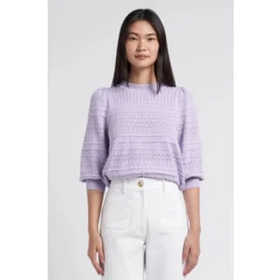 Petite Mendigote Knitted Miley Lila Top In Purple