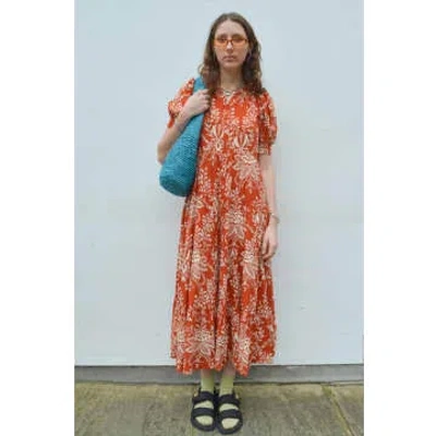 Petite Mendigote Romy Mandala Earth Dress In Orange