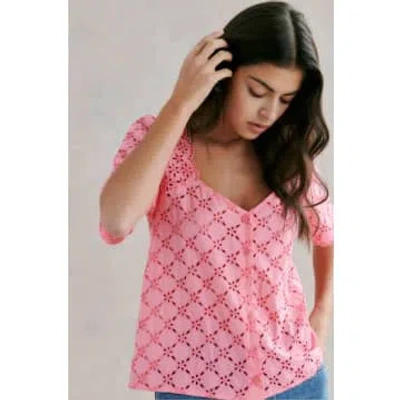 Petite Mendigote Thien Shiffly Candy Top In Pink