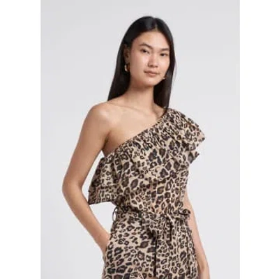 Petite Mendigote Timeo Top In Animal Print