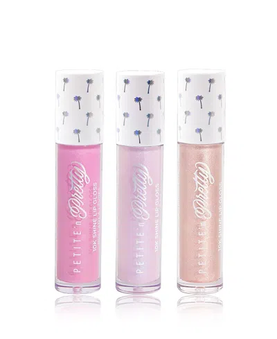 Petite 'n Pretty Gloss N Glow 10k Shine Lip Gloss Trio In White