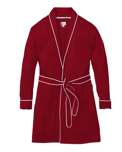 Petite Plum Luxe Pima Robe In Bordeaux In Blue