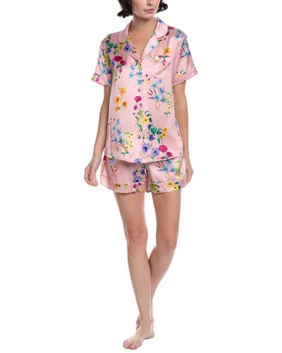 Petite Plume 2pc Mulberry Silk Pajama Set In Pink