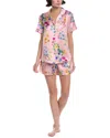 Petite Plume 2pc Mulberry Silk Pajama Set In Pink